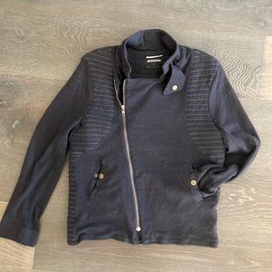 Monrow moto style knit jacket